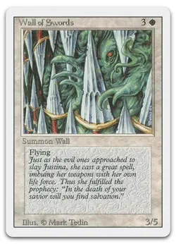 Wall of Swords (NM) Revised Edition 3ED Magic MTG - Image 1