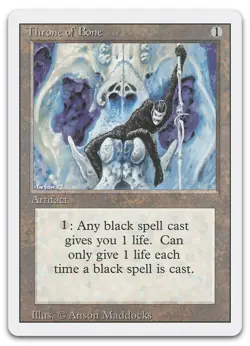 Throne of Bone (NM) Revised Edition 3ED Magic MTG - Image 1