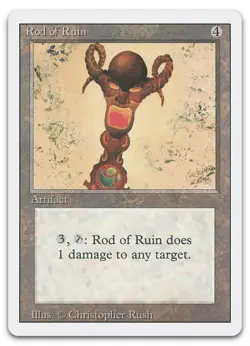 Rod of Ruin (NM) Revised Edition 3ED Magic MTG - Image 1