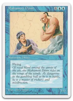 Mahamoti Djinn (NM) Fourth Edition 4ED Magic MTG - Image 1