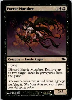 MTG Magic The Gathering Faerie Macabre Shadowmoor Played See Scan - Image 1