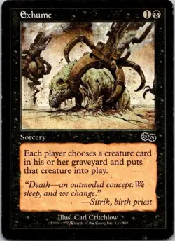 MTG Magic The Gathering Exhume Urza's Saga Played See Scan - Image 1