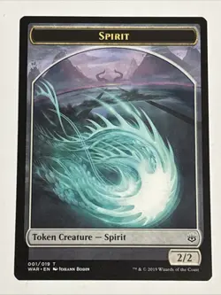 MTG War of the Spark Spirit Token 001/019 NM - Image 1