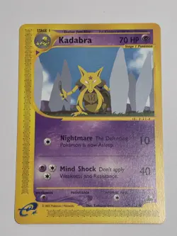 Kadabra 69/144 Non-Holo Pokemon 2003 Skyridge e-series vintage old school - Image 1