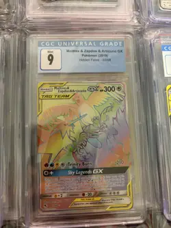 2019 POKEMON SM BLACK STAR PROMO FULL ART/MOLTRES & ZAPDOS & ARTICUNO GX PSA 9 - Image 4