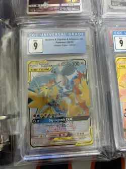 2019 POKEMON SM BLACK STAR PROMO FULL ART/MOLTRES & ZAPDOS & ARTICUNO GX PSA 9 - Image 5