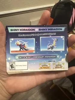 POKEMON SCARLET / VIOLET – SHINY MIRAIDON OR SHINY KORAIDON SERIAL CODE - Image 2