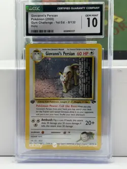 Pokemon Giovanni's Persian Gym Challenge 1st Edition Holo Rare #8 CGC 10 - Image 1