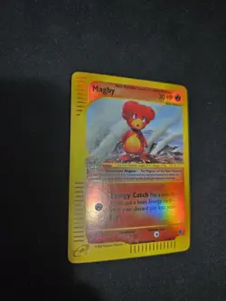 Pokemon MAGBY 17/165 | REVERSE HOLO RARE | Expedition | 2002 Vintage NM - Image 2