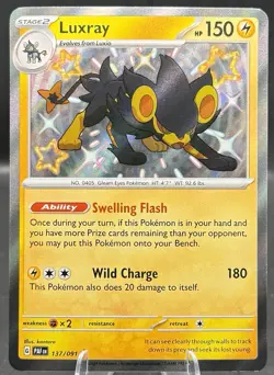 Luxray 137/091 Sv: Paldean Fates Shiny Rare Holo Pokemon TCG NM - Image 1