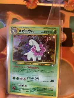 2000 Pokemon Japanese Neo Premium File Meganium 154 Holo - NM #12 + SWIRL - Image 3