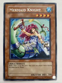 Yugioh Mermaid Knight DR2-EN137 Rare Dark Revelation Volume 2 LP - Image 1