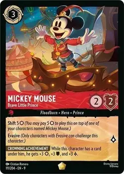 Mickey Mouse Brave Little Prince - 111/204 (Cold Foil) Legendary Lorcana Fabled - Image 1