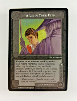 A Lie In Your Eyes - Middle Earth CCG card (1997 ICE) MECCG Against The Shadow - Image 1