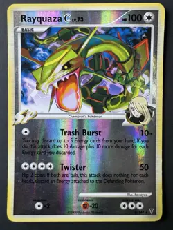 Pokemon Card TCG 2009 Rayquaza C 8/147 Supreme Victors Reverse Holo MP - Image 1