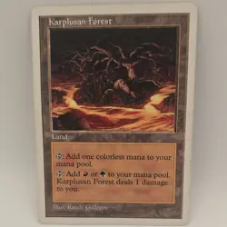 Karplusan Forest MTG Core Set 5th Edition Land Rare Randy Gallegos 1997 - Image 1