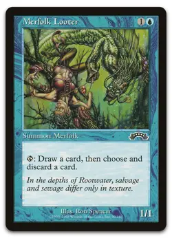 Merfolk Looter #39 (NM) Exodus EXO Magic MTG - Image 1