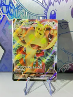 Meowth Vmax SWSH005 Black Star Promo Pokemon SWSH Promo Cards English Near Mint - Image 1