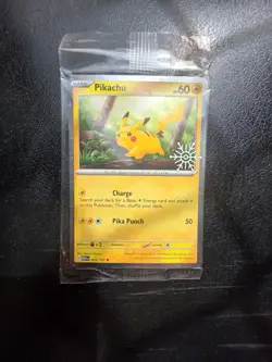 SWIRL Pikachu 025/165 Cosmos Holo Stamped Promo Holiday Calendar Pokemon SEALED - Image 2