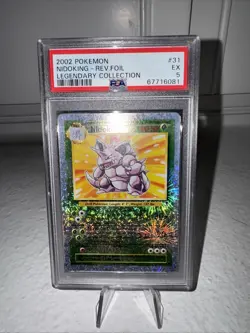 Pokemon Legendary Collection Nidoking Reverse Holo Card 31/110 Psa 5 - Image 1