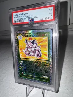 Pokemon Legendary Collection Nidoking Reverse Holo Card 31/110 Psa 5 - Image 2
