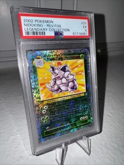 Pokemon Legendary Collection Nidoking Reverse Holo Card 31/110 Psa 5 - Image 3