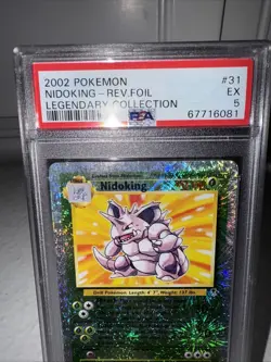 Pokemon Legendary Collection Nidoking Reverse Holo Card 31/110 Psa 5 - Image 4