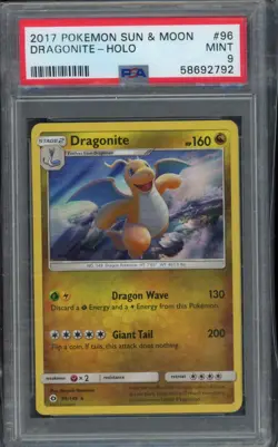 PSA 9 - 2017 Dragonite 96/149 SM Base Set Holo Pokemon - Image 1