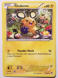 Dedenne 57/162 PL - 2015 XY Breakthrough Pokemon Card - Kouki Saitou Art - Image 1