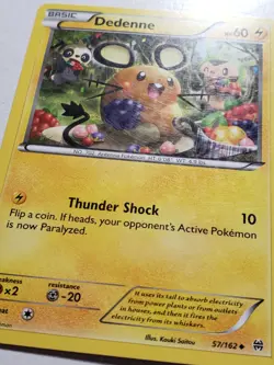 Dedenne 57/162 PL - 2015 XY Breakthrough Pokemon Card - Kouki Saitou Art - Image 2