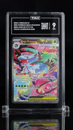 Pokemon Mega Venusaur ex 177/132 Me01: Mega Evolution Holo TAG 9 - Image 1