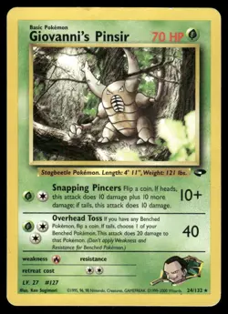 Pokemon Tcg Giovanni's Pinsir #24 Pokemon Gym Challenge MP - Image 1