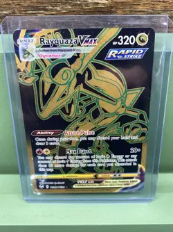 Pokemon Rayquaza VMAX Secret Rare Trainer Gallery Holo Silver Tempest TG29/TG30 - Image 1