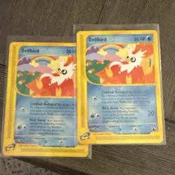 Pokemon Delibird 49/144 Skyridge Regular Common Basic 50 HP Kick Away - Image 3