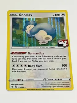 Pokemon TCG Snorlax Play! Prize Pack Series 1 Stamped Holo Card 131/185 - Image 1