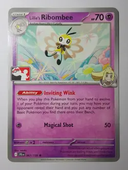 Lillie's Ribombee 067 Journey Together Play! Stamped Promo Pokemon card - Image 1