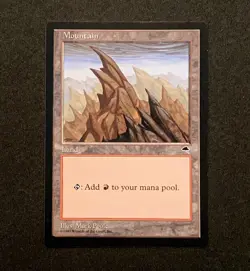 Magic: The Gathering Mountain Land (Vertical) MTG Tempest 1997 VINTAGE NM - Image 1