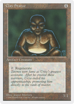 Clay Statue (MP) Fourth Edition 4ED Magic MTG - Image 1