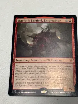 Baeloth Barrityl, Entertainer FOIL MTG Baldurs Gate Commander Legends Magic - Image 1