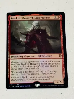 Baeloth Barrityl, Entertainer FOIL MTG Baldurs Gate Commander Legends Magic - Image 2