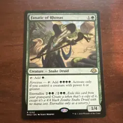 Wizards Magic: The Gathering Fanatic of Rhonas Modern Horizons 3 Rare Green Cre… - Image 1