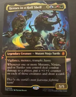 Heroes in a Half Shell Borderless FOIL 6 MTG Teenage Mutant Ninja Turtles TMT NM - Image 1