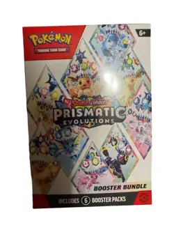 Pokemon Scarlet & Violet Prismatic Evolutions Booster Bundle 6 Packs - Image 1