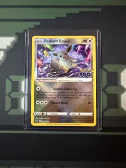 Pokemon TCG Card Radiant Eevee - SWSH230 Pokemon GO - Black Star Promo - Image 1
