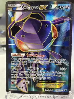Pokemon TCG Genesect EX Full Art 120/124 Fates Collide mp light crease - Image 1