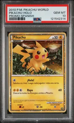 PSA 10 - Pikachu Holo 2010 World Collection Promo Spanish - Pokemon - Image 1