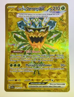 Pokemon Teal Mask Ogerpon EX Sv06 221/167 Full Art Hyper Rare Holo 210 HP - Image 1