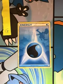 Water Energy 117/123 EXC Non Holo Rare Pokemon Card Lugia Heart Gold Soul Silver - Image 1