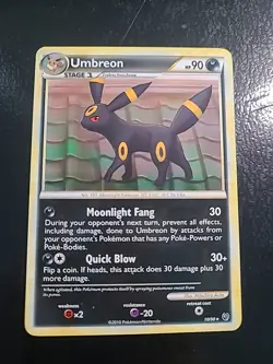 Umbreon - 10/90 - Pokemon Undaunted Non- Holo Card Vintage NM - Image 1