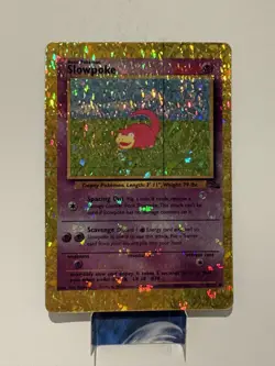 SLOWPOKE 55/62 POKEMON Prism Holo Golden Sticker Card - Image 1